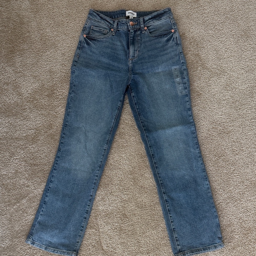 Sonoma Women's Straight Leg Blue Jeans